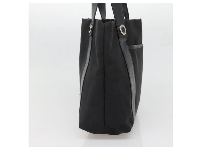 Bulgari Borsa Tote BVLGARI Logo Mania in tela nera e argento autentica bs27433 - vista 3