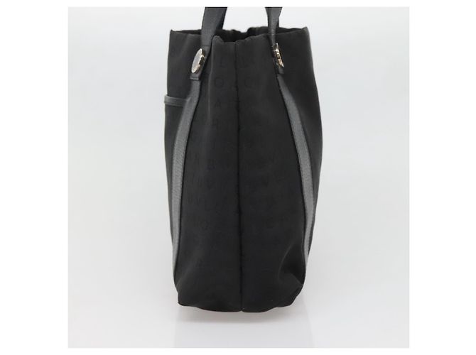 Bulgari Borsa Tote BVLGARI Logo Mania in tela nera e argento autentica bs27433 - vista 4