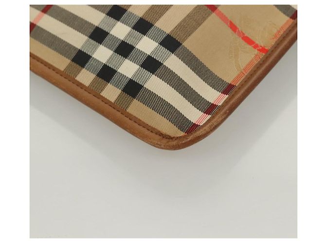 Autre Marque Borsa Clutch Document Nova Check di Burberrys in tela beige Auth BA3443 - vista 15