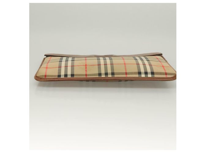 Autre Marque Borsa Clutch Document Nova Check di Burberrys in tela beige Auth BA3443 - vista 6