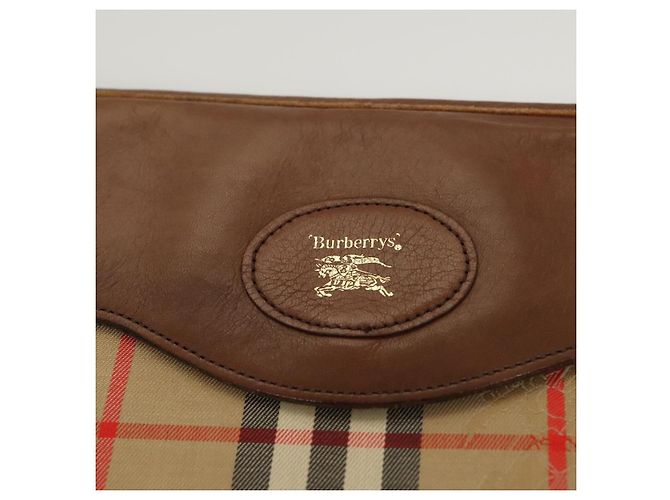 Autre Marque Borsa Clutch Document Nova Check di Burberrys in tela beige Auth BA3443 - vista 9