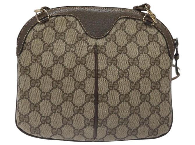 GUCCI GG Supreme Web Sherry Line Borsa a Spalla PVC Beige 004 02 047 Auth BA3428 - vista 2
