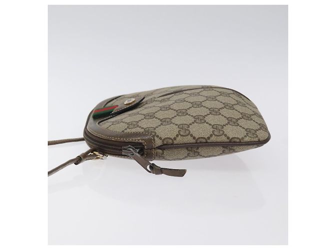 GUCCI GG Supreme Web Sherry Line Borsa a Spalla PVC Beige 004 02 047 Auth BA3428 - vista 4