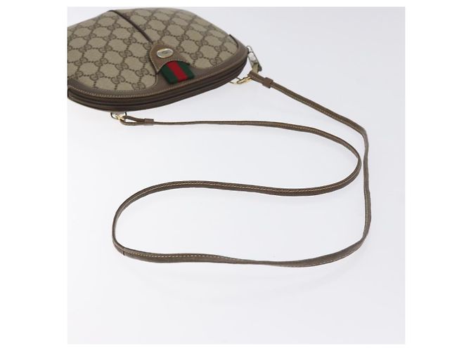 GUCCI GG Supreme Web Sherry Line Borsa a Spalla PVC Beige 004 02 047 Auth BA3428 - vista 7