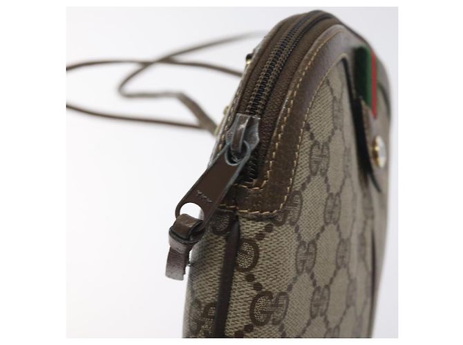 GUCCI GG Supreme Web Sherry Line Borsa a Spalla PVC Beige 004 02 047 Auth BA3428 - vista 9