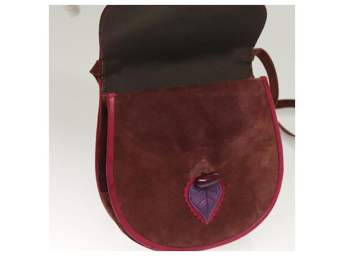Bolsa de Ombro SAINT LAURENT em Camurça Marrom Auth BA3599 - vista 10