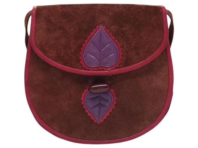 Bolsa de Ombro SAINT LAURENT em Camurça Marrom Auth BA3599 - vista 13