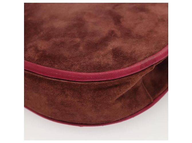 Bolsa de Ombro SAINT LAURENT em Camurça Marrom Auth BA3599 - vista 16