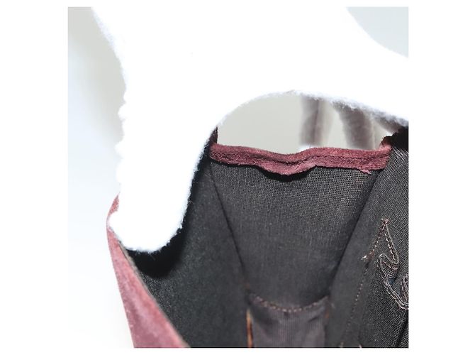 Bolsa de Ombro SAINT LAURENT em Camurça Marrom Auth BA3599 - vista 19
