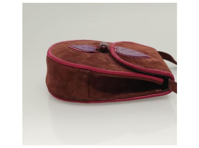 Bolsa de Ombro SAINT LAURENT em Camurça Marrom Auth BA3599 - vista 3