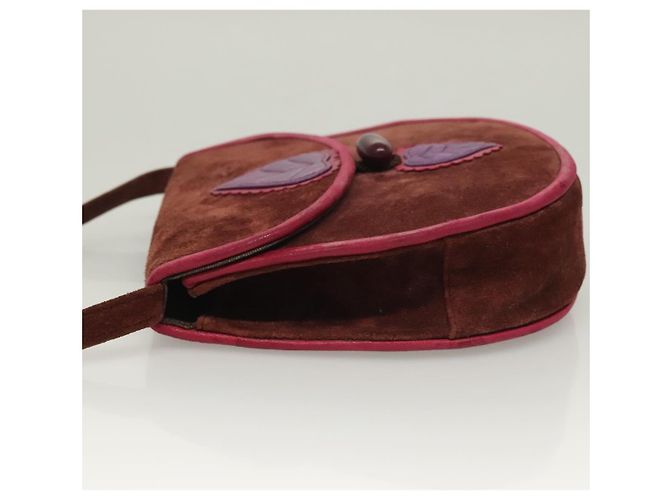 Bolsa de Ombro SAINT LAURENT em Camurça Marrom Auth BA3599 - vista 4