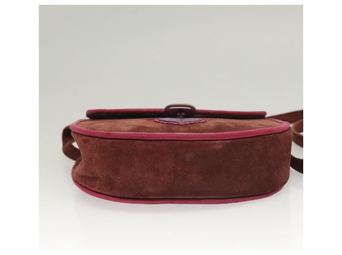 Bolsa de Ombro SAINT LAURENT em Camurça Marrom Auth BA3599 - vista 5