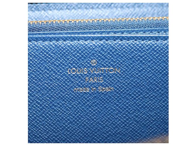 LOUIS VUITTON Monogram Jaguar Zippy Wallet Portafoglio Blu M81226 LV Auth 127708A - vista 10