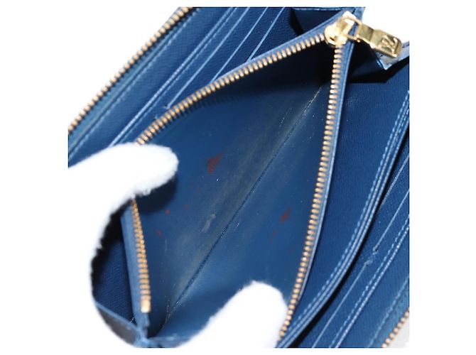 LOUIS VUITTON Monogram Jaguar Zippy Wallet Portafoglio Blu M81226 LV Auth 127708A - vista 11