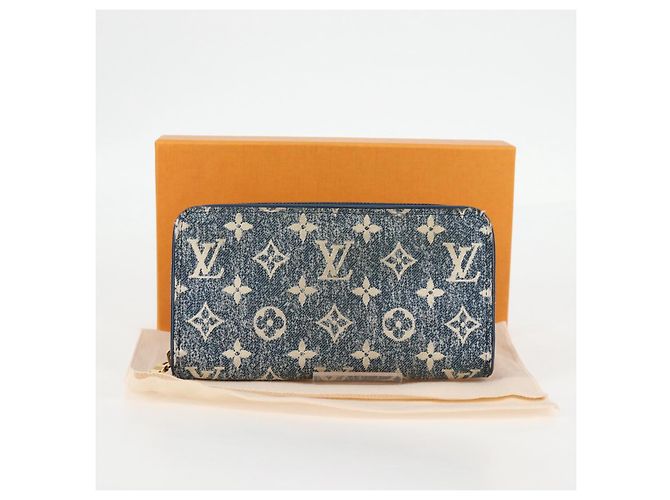 LOUIS VUITTON Monogram Jaguar Zippy Wallet Portafoglio Blu M81226 LV Auth 127708A - vista 12