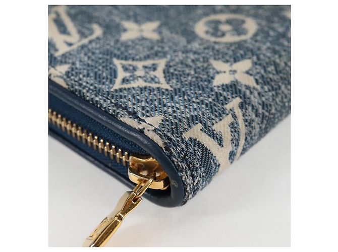 LOUIS VUITTON Monogram Jaguar Zippy Wallet Portafoglio Blu M81226 LV Auth 127708A - vista 14
