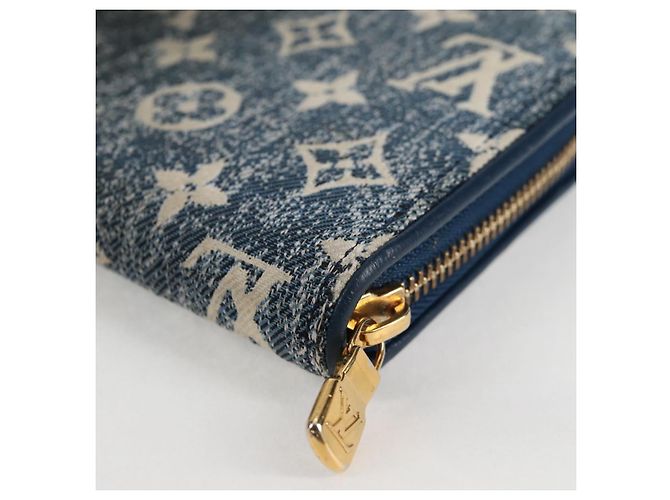 LOUIS VUITTON Monogram Jaguar Zippy Wallet Portafoglio Blu M81226 LV Auth 127708A - vista 17