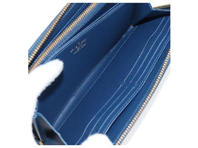 LOUIS VUITTON Monogram Jaguar Zippy Wallet Portafoglio Blu M81226 LV Auth 127708A - vista 19