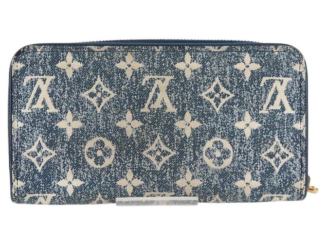 LOUIS VUITTON Monogram Jaguar Zippy Wallet Portafoglio Blu M81226 LV Auth 127708A - vista 2