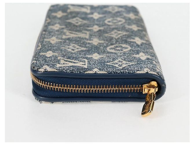 LOUIS VUITTON Monogram Jaguar Zippy Wallet Portafoglio Blu M81226 LV Auth 127708A - vista 3