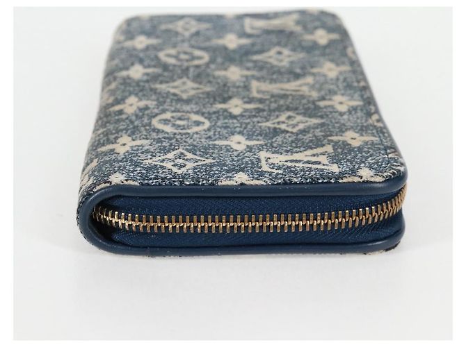 LOUIS VUITTON Monogram Jaguar Zippy Wallet Portafoglio Blu M81226 LV Auth 127708A - vista 4