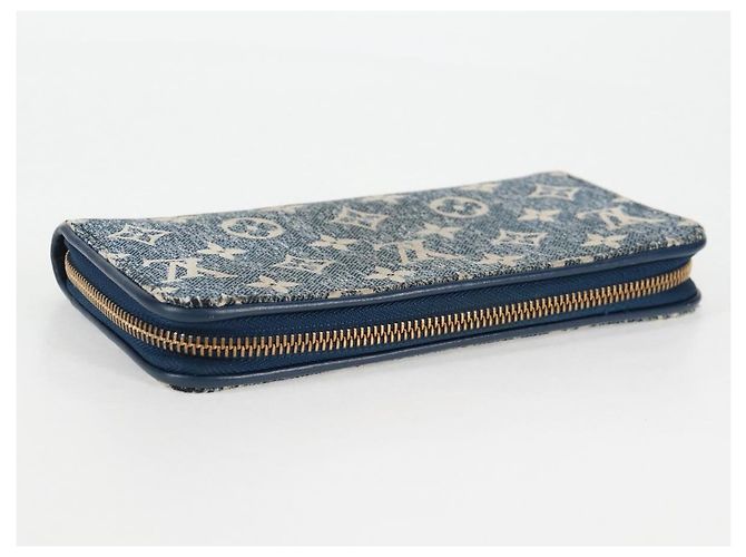 LOUIS VUITTON Monogram Jaguar Zippy Wallet Portafoglio Blu M81226 LV Auth 127708A - vista 5