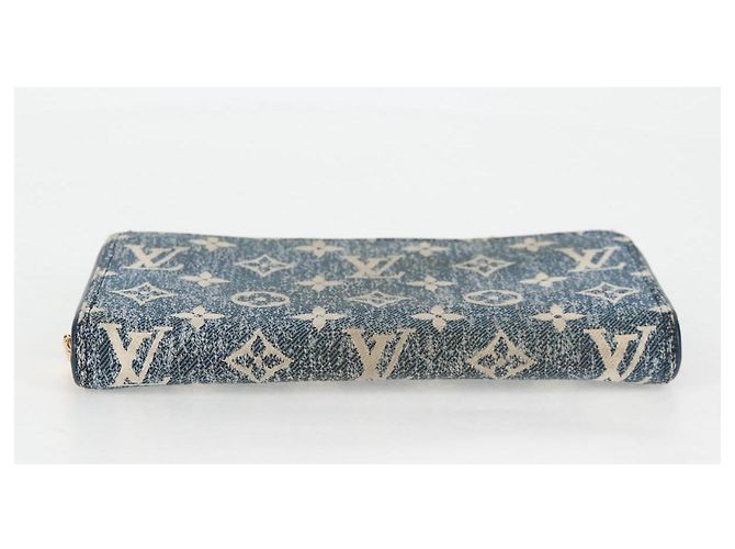LOUIS VUITTON Monogram Jaguar Zippy Wallet Portafoglio Blu M81226 LV Auth 127708A - vista 6