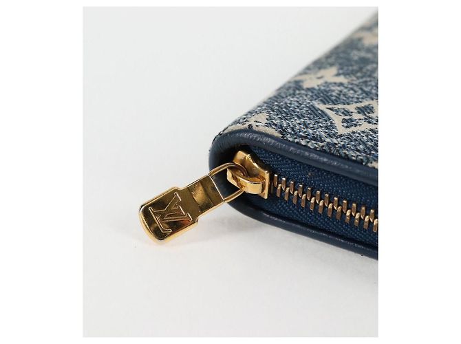 LOUIS VUITTON Monogram Jaguar Zippy Wallet Portafoglio Blu M81226 LV Auth 127708A - vista 7