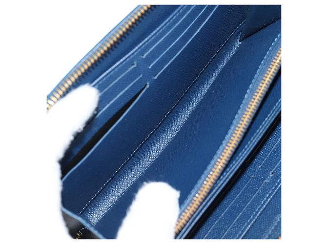 LOUIS VUITTON Monogram Jaguar Zippy Wallet Portafoglio Blu M81226 LV Auth 127708A - vista 9