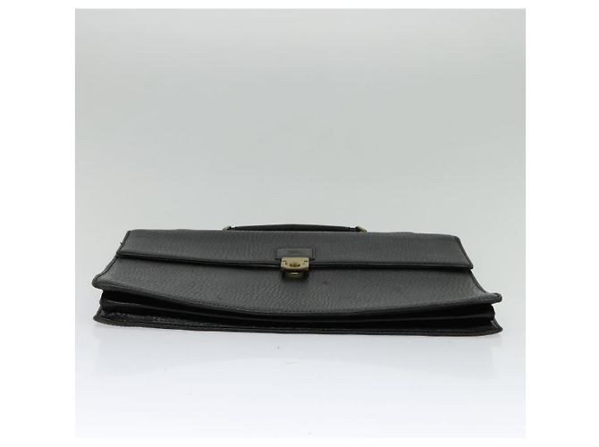 Autre Marque Burberrys Aktentasche aus schwarzem Leder mit goldenen Akzenten Auth bs26949 - Ansicht 5