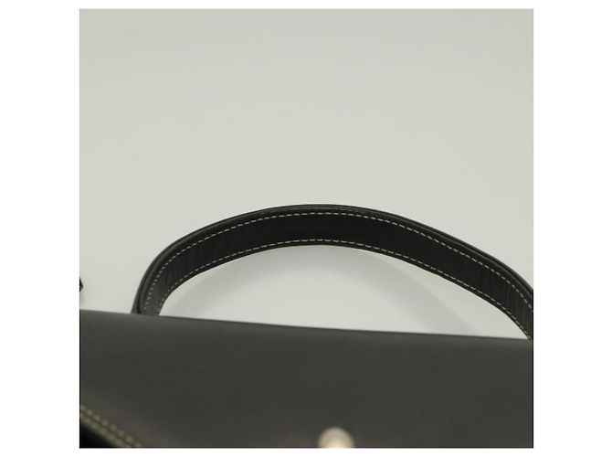 Bolsa de mão BALLY em couro preto e dourado Auth ti3253 - vista 14