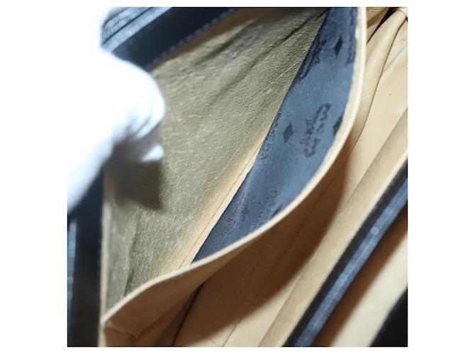 Borsa MCM in pelle nera e oro Auth BA3459 Nero D'oro - vista 12