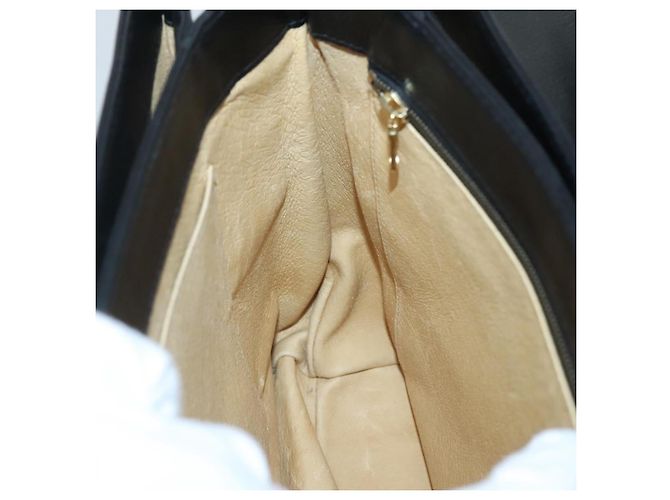Borsa MCM in pelle nera e oro Auth BA3459 Nero D'oro - vista 18