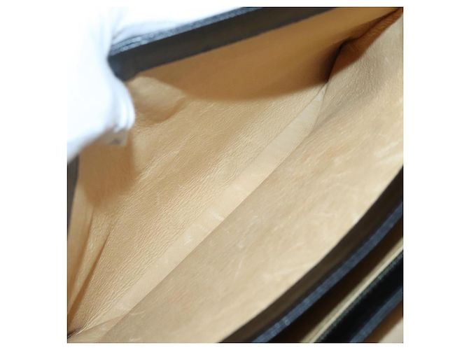 Borsa MCM in pelle nera e oro Auth BA3459 Nero D'oro - vista 20