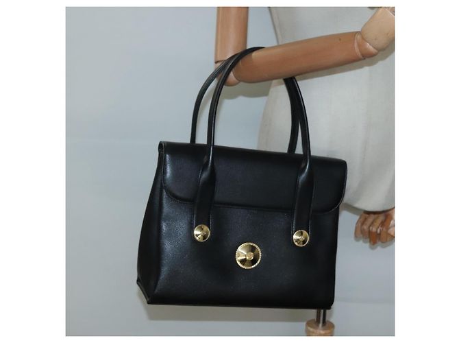 Borsa MCM in pelle nera e oro Auth BA3459 Nero D'oro - vista 22