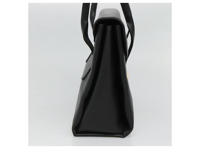 Borsa MCM in pelle nera e oro Auth BA3459 Nero D'oro - vista 3