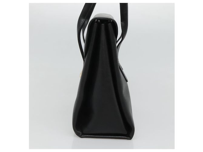 Borsa MCM in pelle nera e oro Auth BA3459 Nero D'oro - vista 4