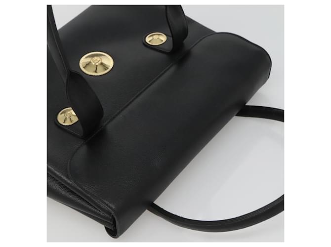 Borsa MCM in pelle nera e oro Auth BA3459 Nero D'oro - vista 6