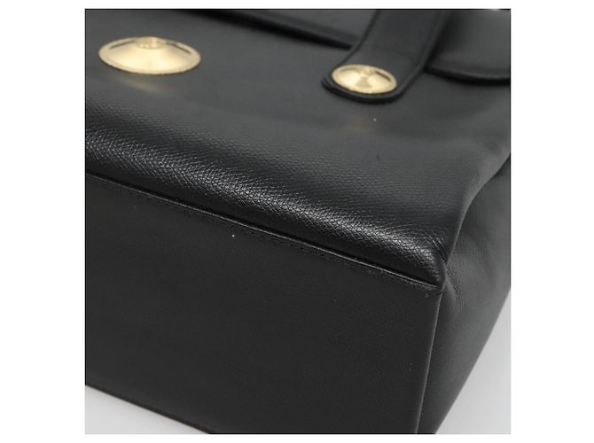 Borsa MCM in pelle nera e oro Auth BA3459 Nero D'oro - vista 9