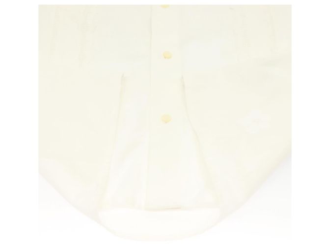 MARINE SERRE Camicia a maniche lunghe in cotone bianca Auth ym055M Bianco - vista 9