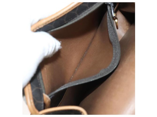 Borsa a mano in tela a nido d'ape PVC 2 vie Christian Dior nera e oro Auth SW977 - vista 23