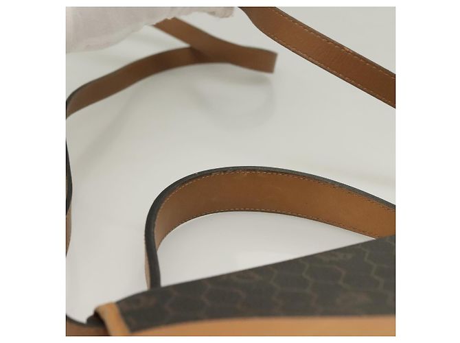 Borsa a mano in tela a nido d'ape PVC 2 vie Christian Dior nera e oro Auth SW977 - vista 8