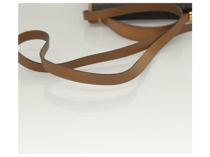 Borsa a mano in tela a nido d'ape PVC 2 vie Christian Dior nera e oro Auth SW977 - vista 9