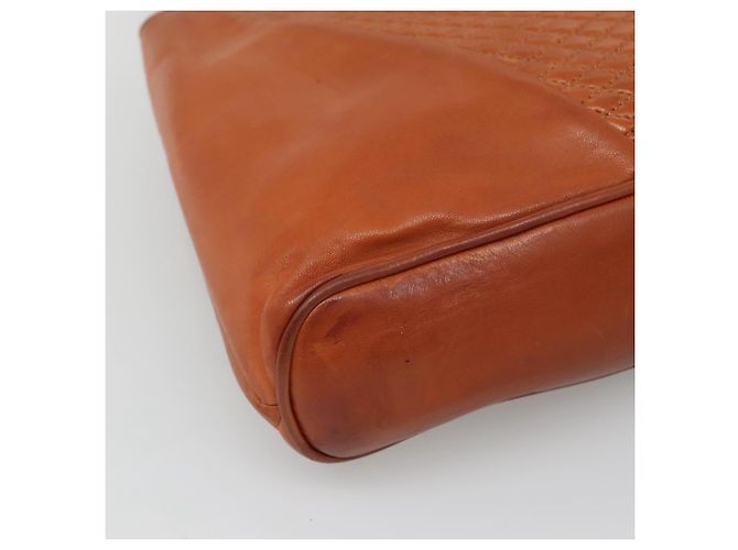 BALLY Borsa a Spalla Trapuntata in Pelle Marrone Oro Auth BA3630 D'oro - vista 14
