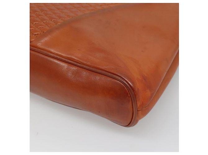 BALLY Borsa a Spalla Trapuntata in Pelle Marrone Oro Auth BA3630 D'oro - vista 15