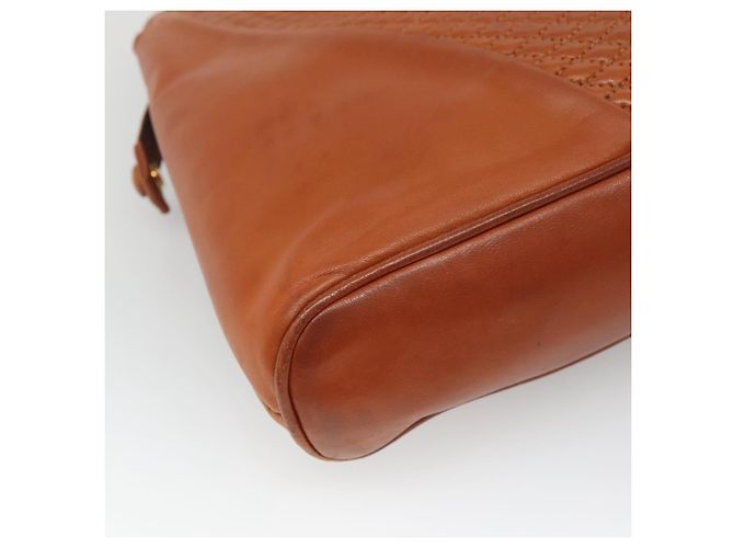BALLY Borsa a Spalla Trapuntata in Pelle Marrone Oro Auth BA3630 D'oro - vista 16