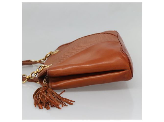 BALLY Borsa a Spalla Trapuntata in Pelle Marrone Oro Auth BA3630 D'oro - vista 3