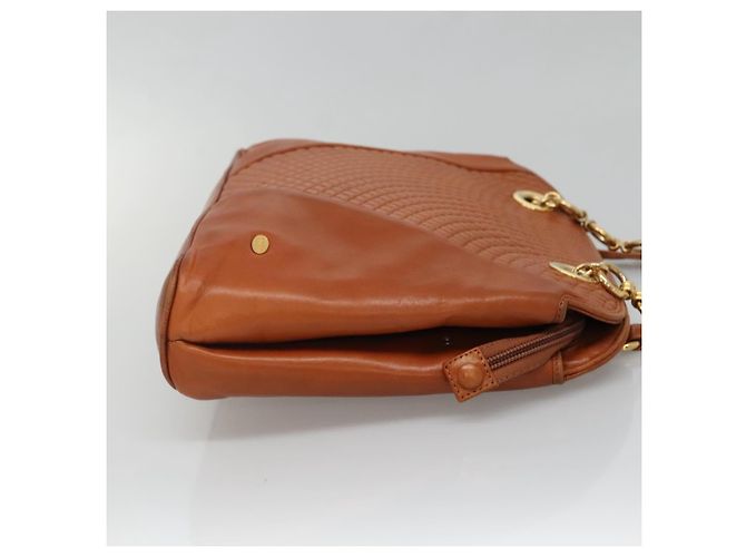 BALLY Borsa a Spalla Trapuntata in Pelle Marrone Oro Auth BA3630 D'oro - vista 4