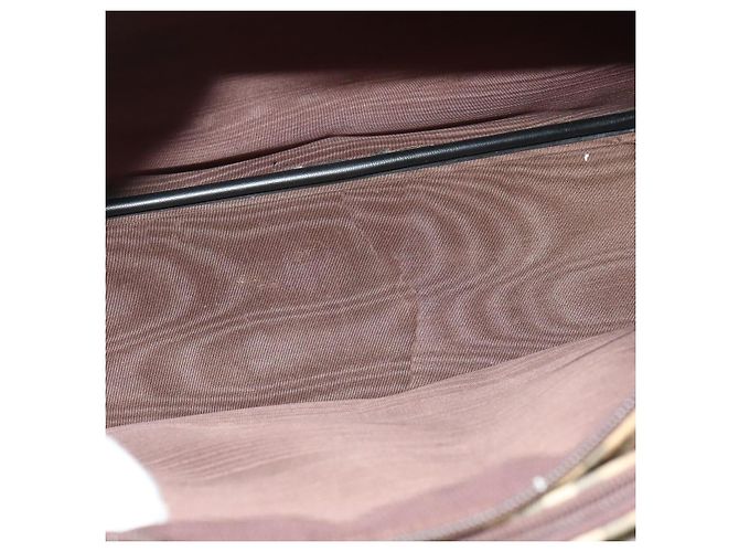 Autre Marque Bolsa de Ombro Burberrys Nova Check em Lona Bege Dourada Auth ti3263 Dourado - vista 12