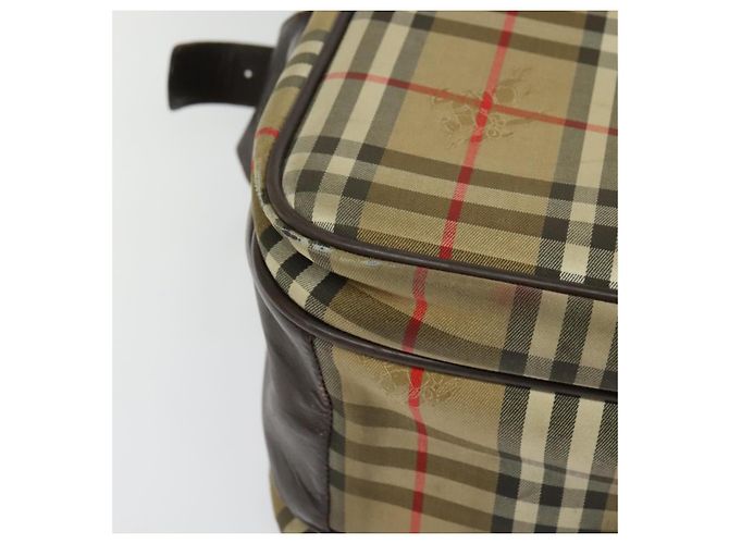 Autre Marque Bolsa de Ombro Burberrys Nova Check em Lona Bege Dourada Auth ti3263 Dourado - vista 15